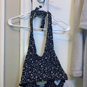 American Eagle Outfitters Navy Floral Top